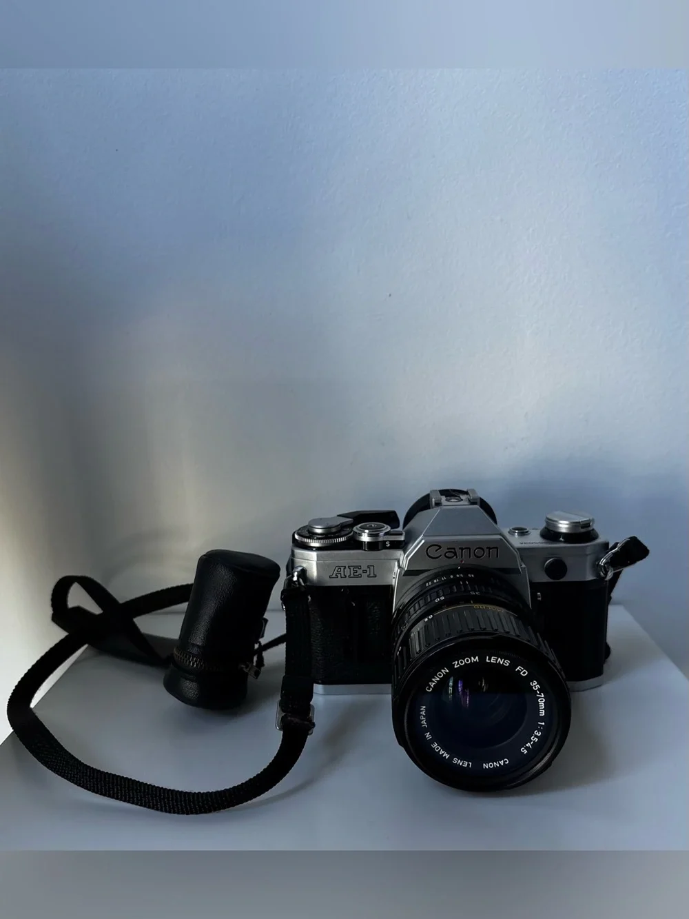 Canon AE-1 with Zoom Lens and Strap